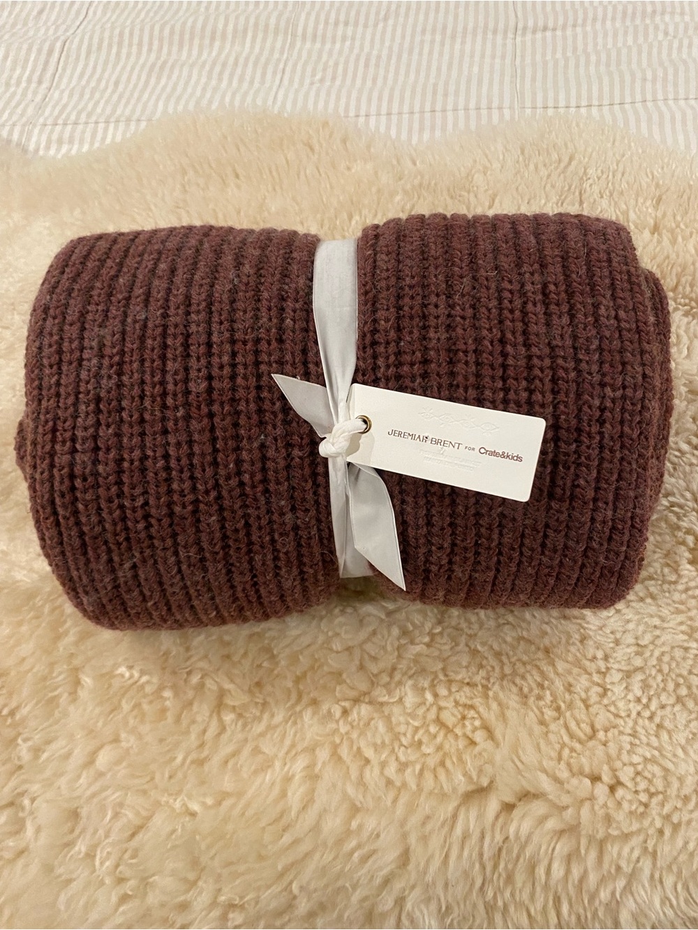 Jeremiah Brent x Crate & Kids Cherished Ribbed Knit Throw